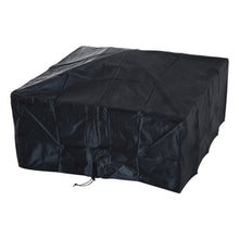 32" Steel Square Outdoor Patio Wood Burning Fire Pit Table Top Set